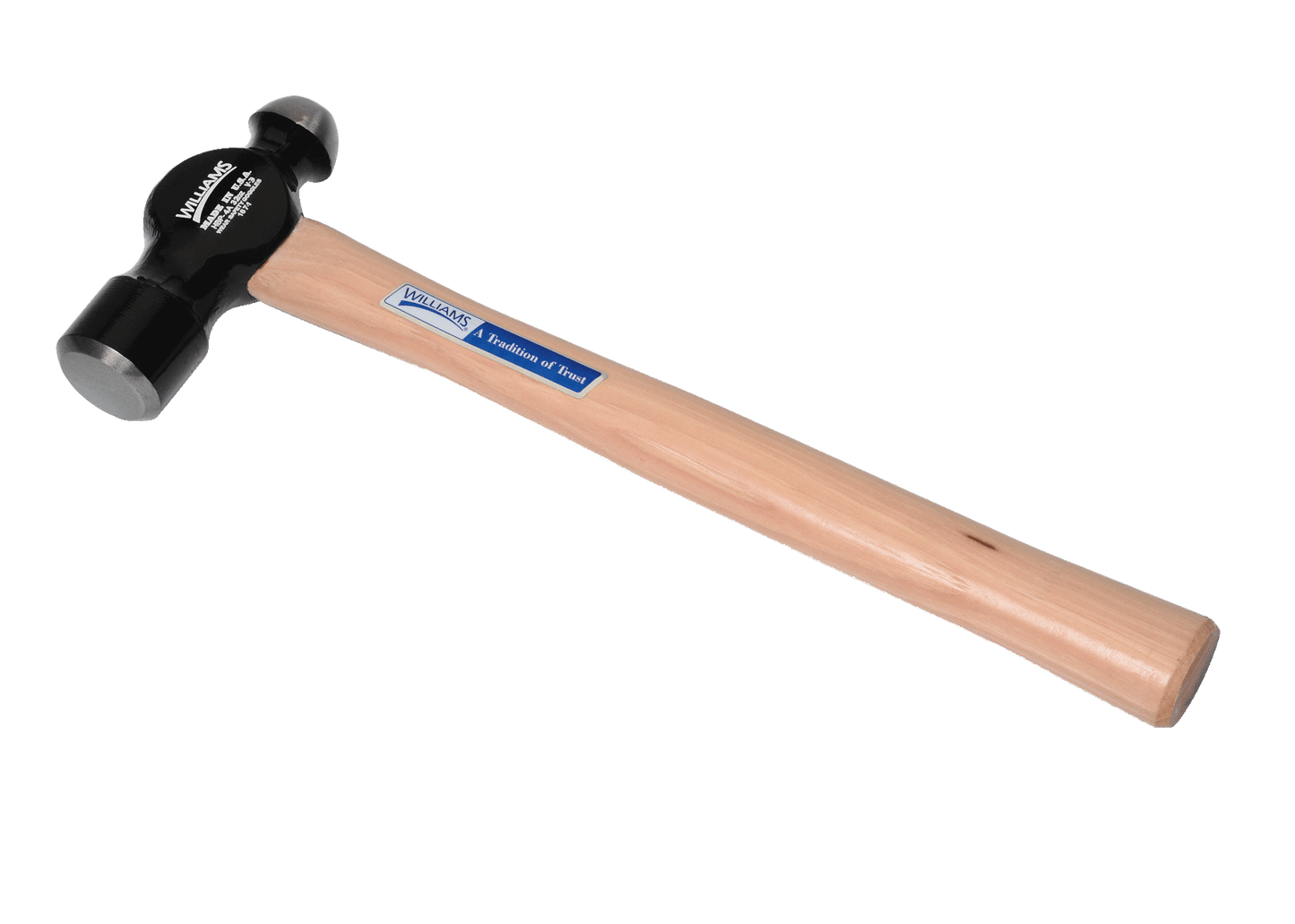 Williams #JHWHBP-5-0A 4 oz Hickory Handle Ball Pein Hammer