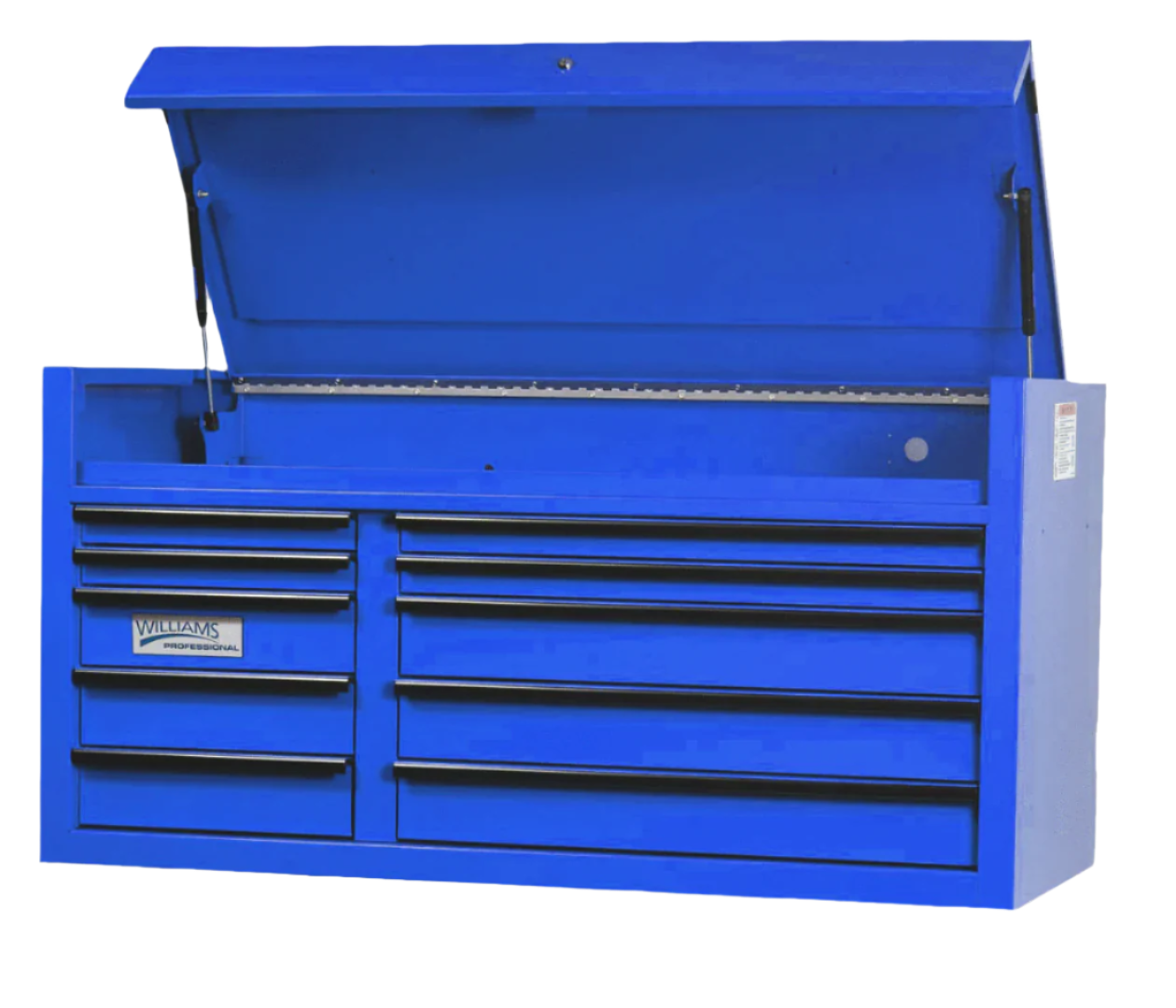 Williams #W55TC10 - 10B - 10BL - 10Y 55" Wide x 24" Deep 10-Drawer Tool Chest, Professional Series
