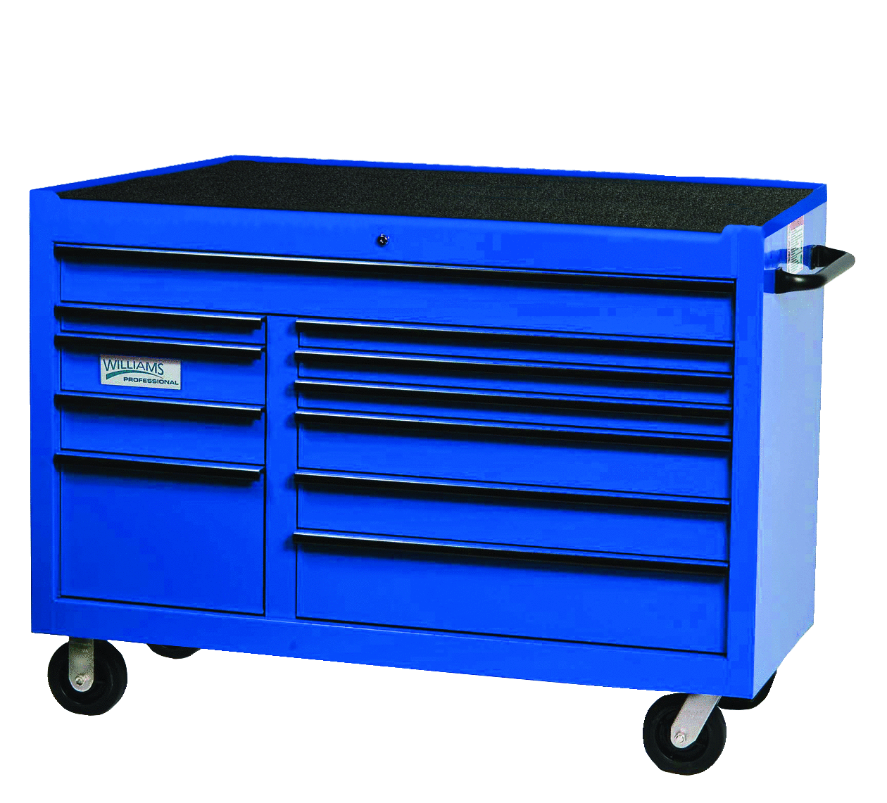 Williams #JHWW55RC11 - 11B - 11BL 55" Wide x 24" Deep 11-Drawer Roll Cabinet, Professional Series, Red