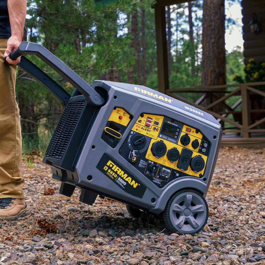 FIRMAN® Gas Inverter Portable Generator 6850/5500 Watt Remote Start 120/240V CO Alert #W05583