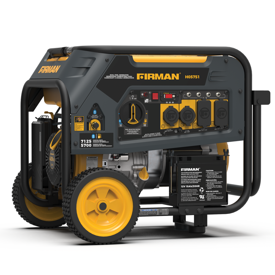 FIRMAN® Dual Fuel Portable Generator 5700W Electric Start 120/240V #H05751