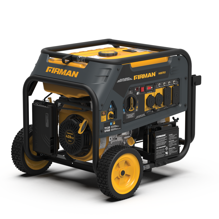 FIRMAN® Dual Fuel Portable Generator 5700W Electric Start 120/240V #H05751