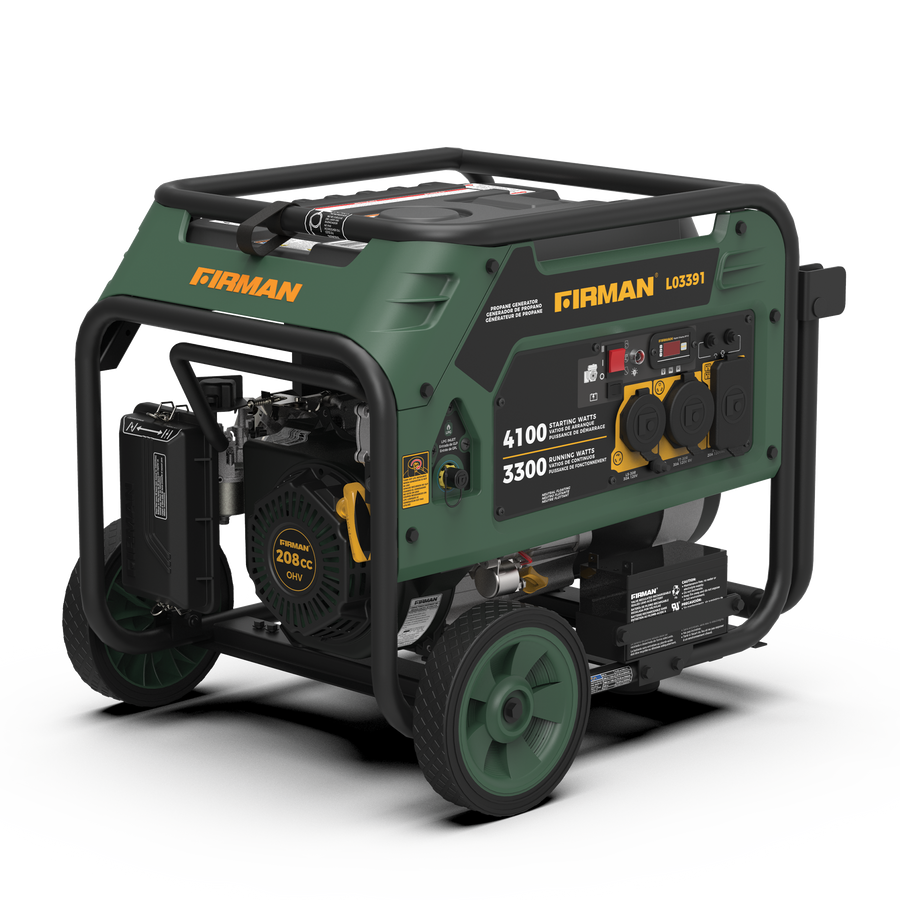 FIRMAN® LPG Portable Generator 4100W Electric Start #L03391