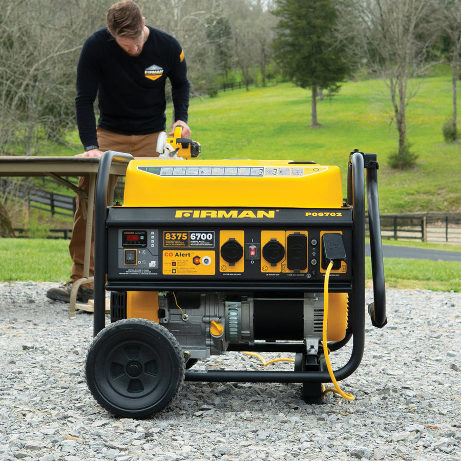 FIRMAN® Gas Portable Generator 8350W Recoil Start 120/240V With CO Alert #P06702