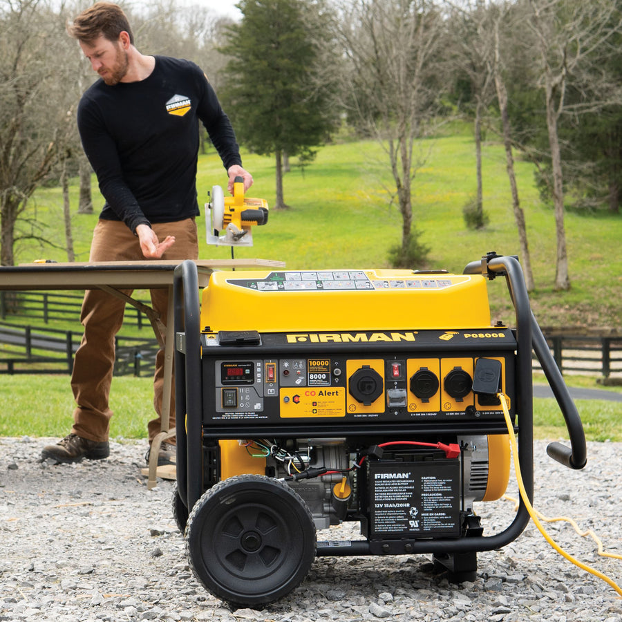 FIRMAN® Gas Portable Generator 10000W Remote Start 120/240V with CO Alert #P08008
