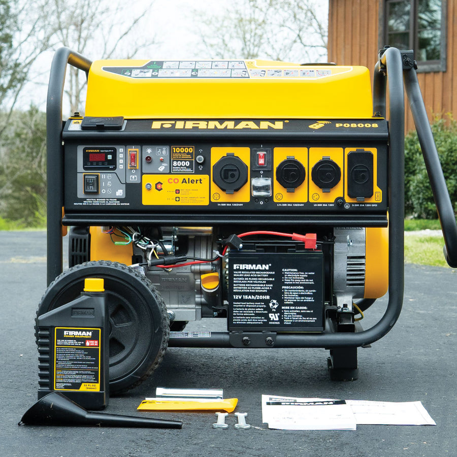 FIRMAN® Gas Portable Generator 10000W Remote Start 120/240V with CO Alert #P08008