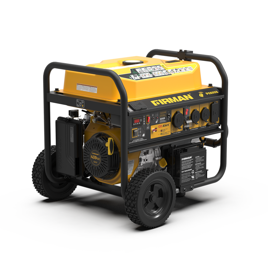 FIRMAN® Gas Portable Generator 10000W Remote Start 120/240V with CO Alert #P08008