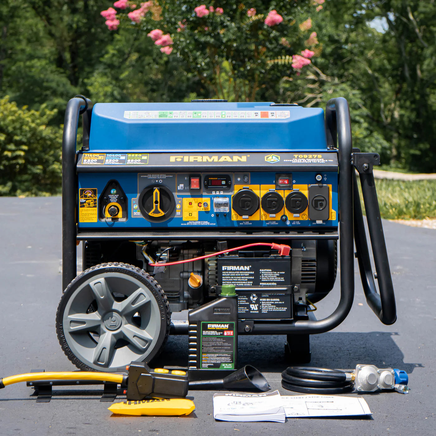 FIRMAN® Tri Fuel Portable Generator 11400W Electric Start 120V/240V with CO Alert #T09275
