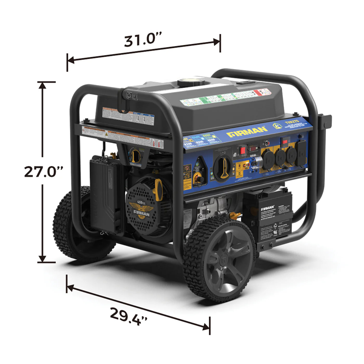 FIRMAN® Tri Fuel Portable Generator 11400W Electric Start 120V/240V with CO Alert #T09275