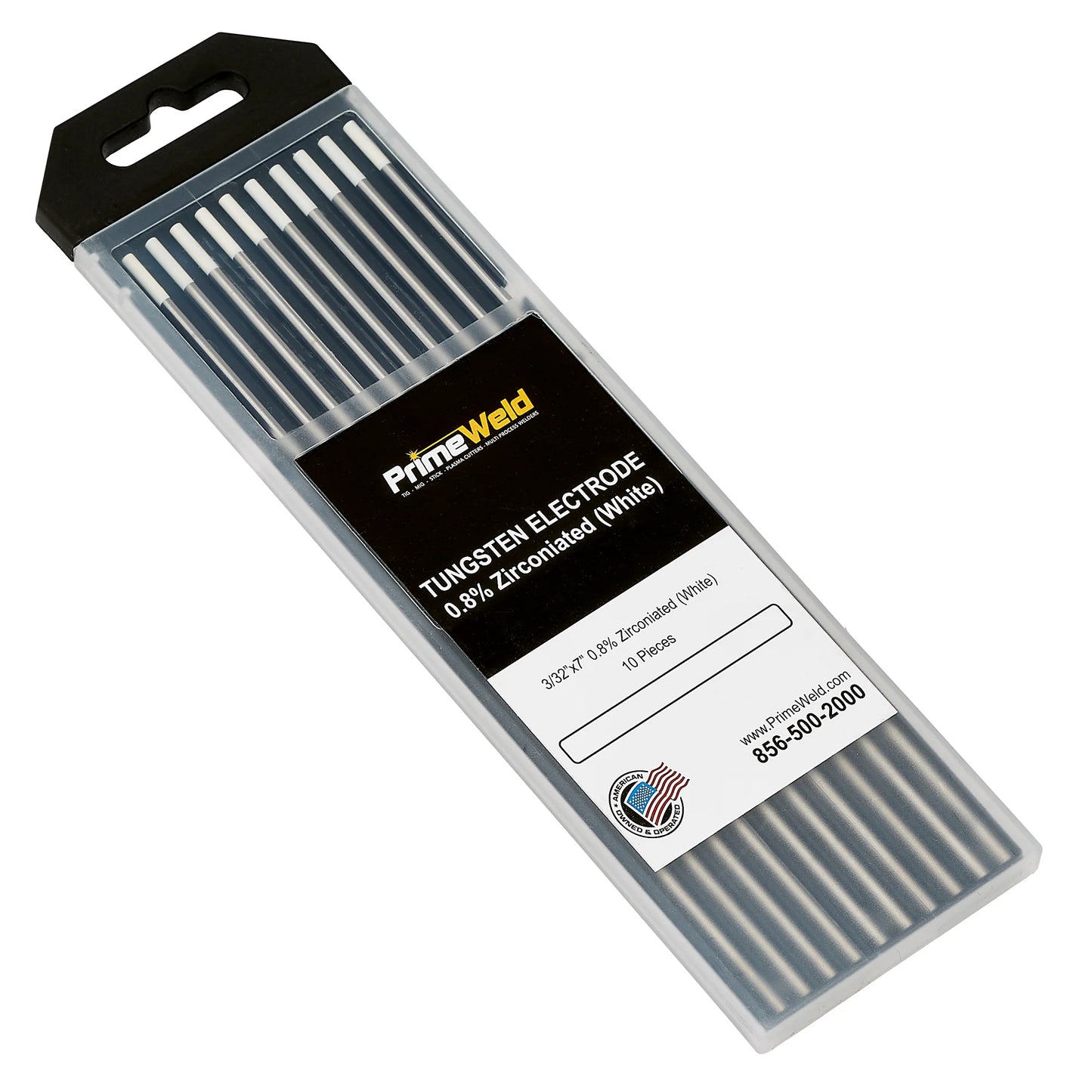 PrimeWeld 0.8 Zirconiated Tungsten Electrode (White, WZ8) TIG Welding Electrode