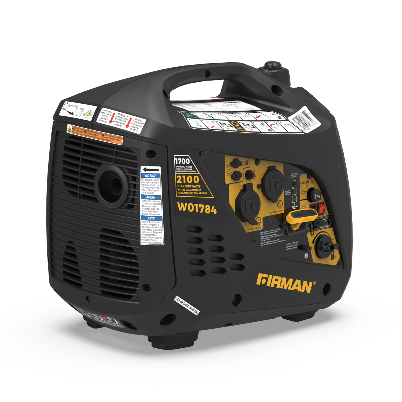 FIRMAN® Inverter Portable Generator 2100W Recoil Start #W01784