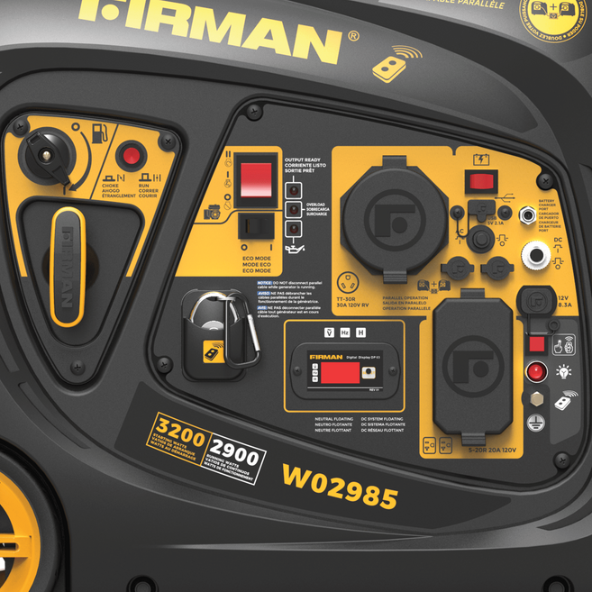 FIRMAN® Inverter Portable Generator 3200W Remote Start #W02985