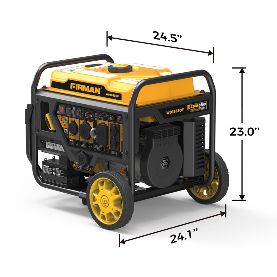 FIRMAN® Inverter Open Frame Portable Generator 4500W Remote Start with CO Alert #W03663OF