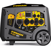 FIRMAN® Gas Inverter Portable Generator 6850/5500 Watt Remote Start 120/240V CO Alert #W05583