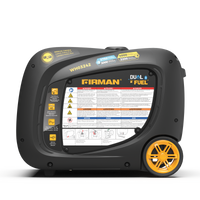 FIRMAN® Dual Fuel Inverter Portable Generator 4000W Electric Start with CO Alert #WH03242