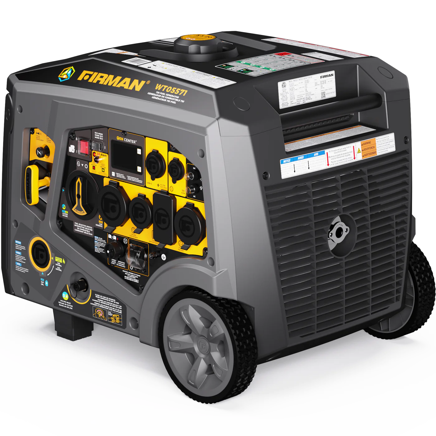 FIRMAN® Tri Fuel Inverter Protable Generator 6850W Electric Start With CO Alert #WT05571