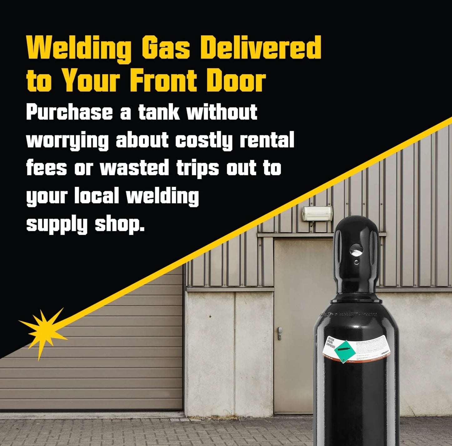 PrimeWeld 100% Argon Gas Full Welding Tank for TIG Welding Multiple Sizes