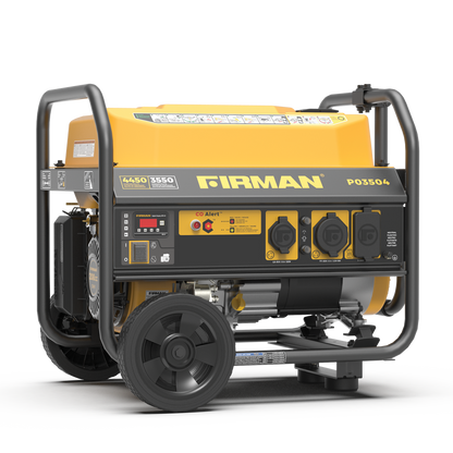 FIRMAN® Gas Portable Generator 4450W Recoil Start 120V with CO alert #P03504