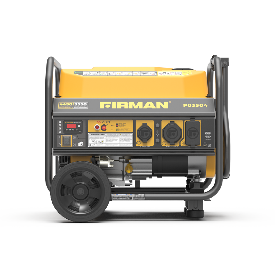 FIRMAN® Gas Portable Generator 4450W Recoil Start 120V with CO alert #P03504