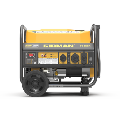 FIRMAN® Gas Portable Generator 4450W Recoil Start 120V with CO alert #P03504
