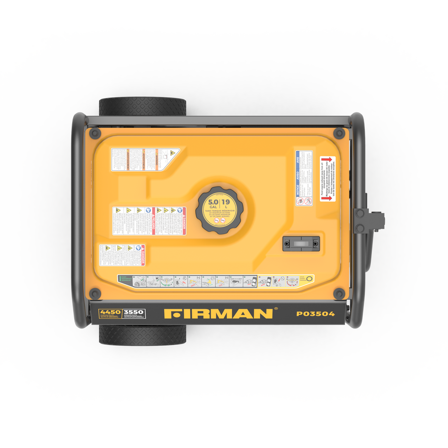 FIRMAN® Gas Portable Generator 4450W Recoil Start 120V with CO alert #P03504