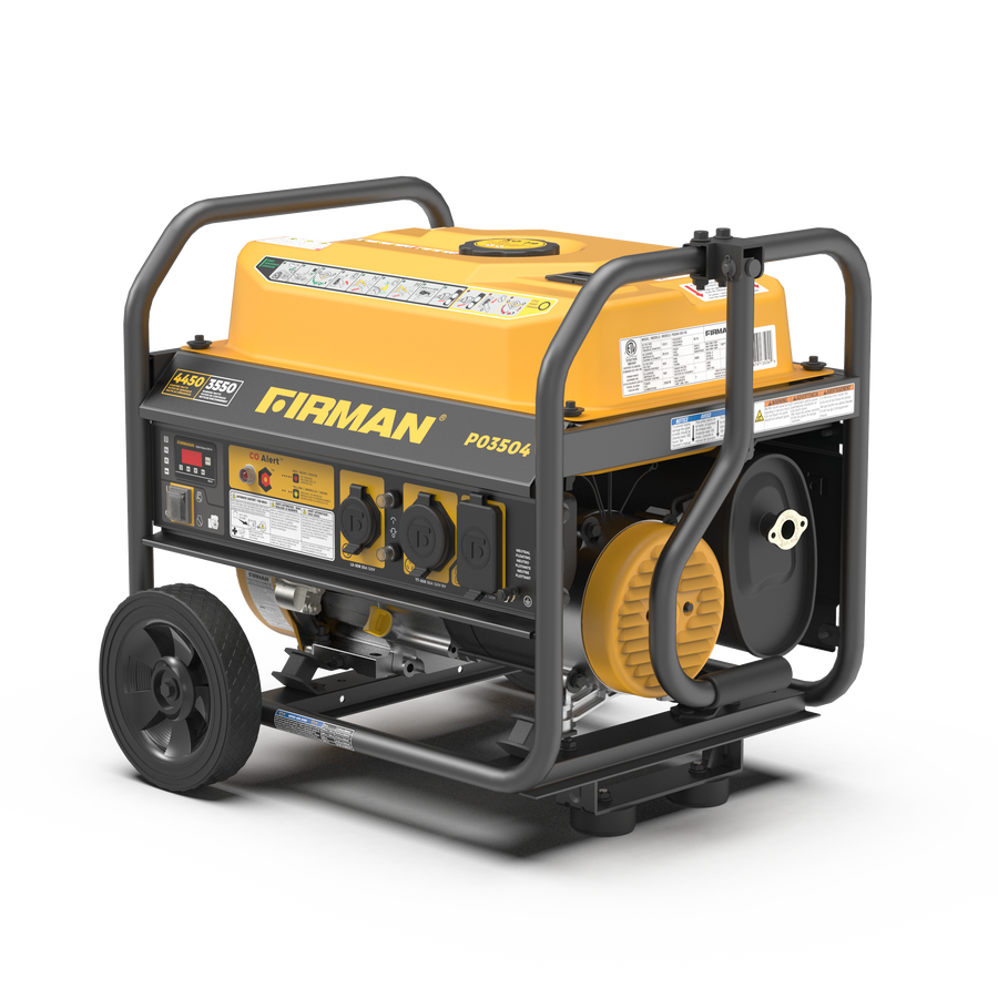 FIRMAN® Gas Portable Generator 4450W Recoil Start 120V with CO alert #P03504