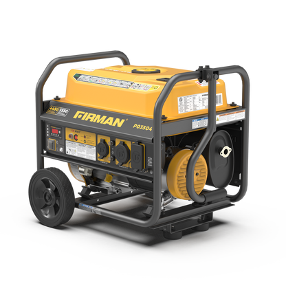 FIRMAN® Gas Portable Generator 4450W Recoil Start 120V with CO alert #P03504
