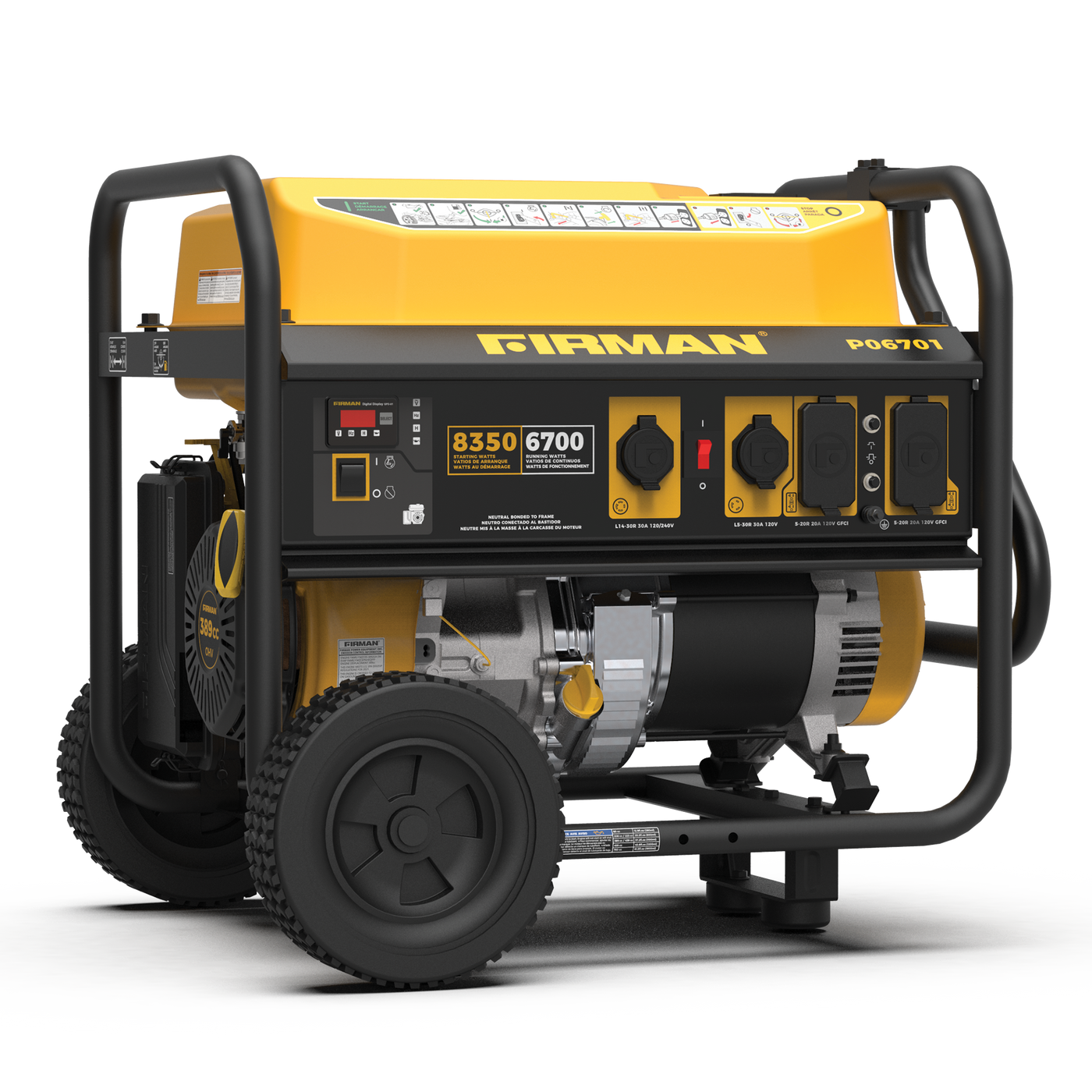 FIRMAN® Gas Portable Generator 8350W Recoil Start 120/240V #P06701