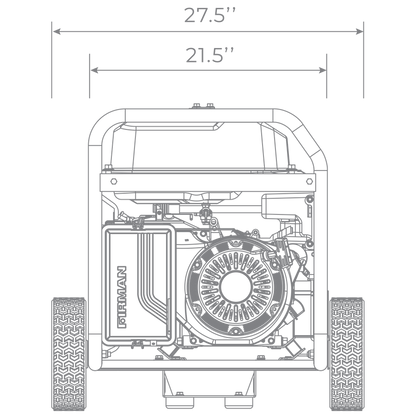 FIRMAN® Gas Portable Generator 8350W Recoil Start 120/240V #P06701