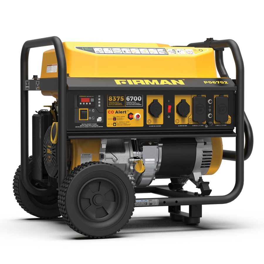 FIRMAN® Gas Portable Generator 8350W Recoil Start 120/240V With CO Alert #P06702