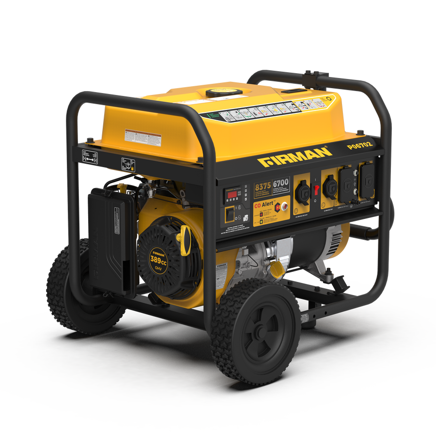 FIRMAN® Gas Portable Generator 8350W Recoil Start 120/240V With CO Alert #P06702