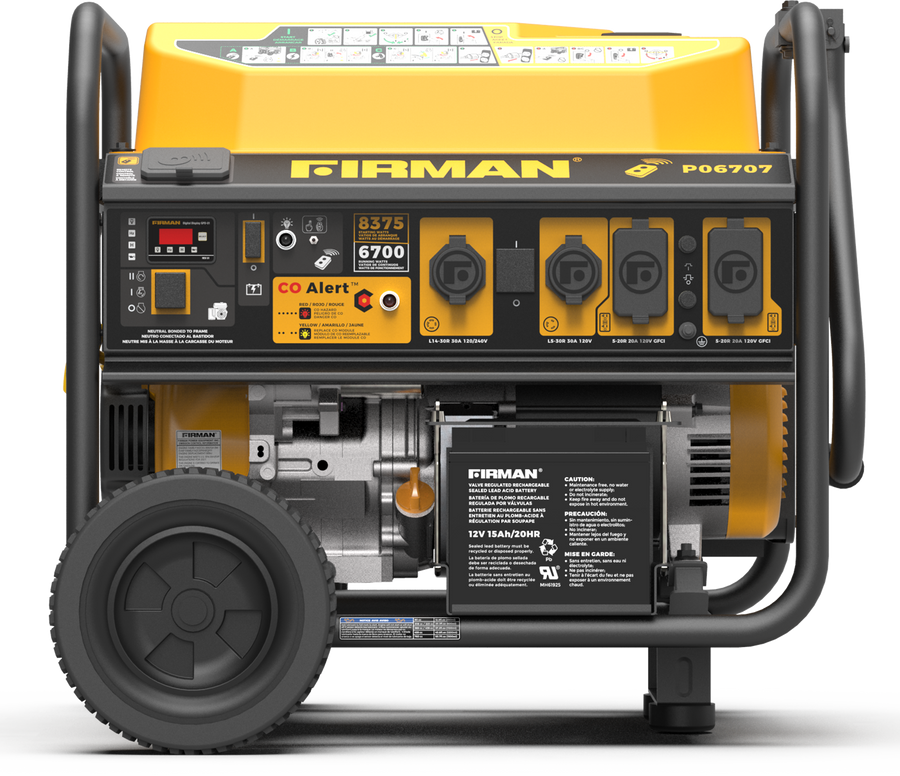 FIRMAN® Gas Portable Generator 8375W Remote Start 120/240V #P06707