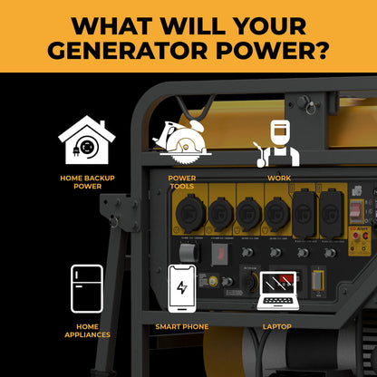 FIRMAN® Gas Portable Generator 15000W Electric Start 120/240V with CO Alert #P12002