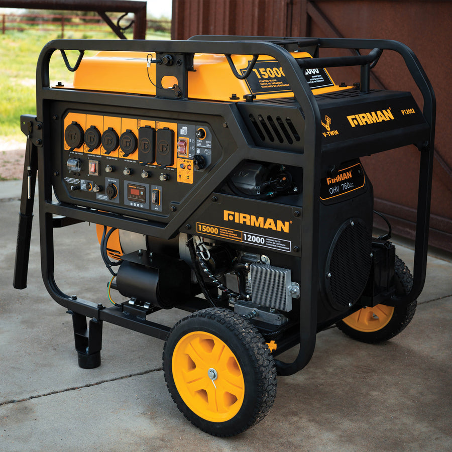 FIRMAN® Gas Portable Generator 15000W Electric Start 120/240V with CO Alert #P12002