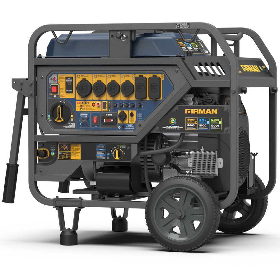 FIRMAN® Tri Fuel Portable Generator 15000W Electric Start 120/240V Wit ...