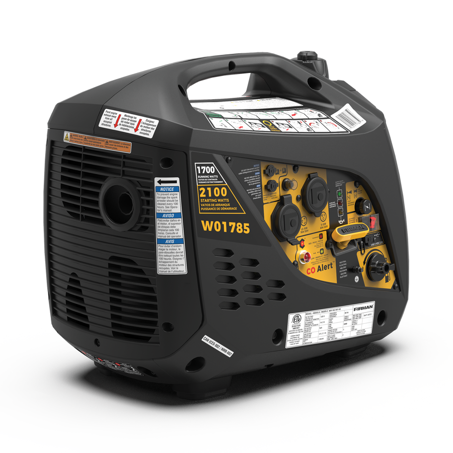FIRMAN® Inverter Portable Generator 2100W Recoil Start with CO Alert #W01785