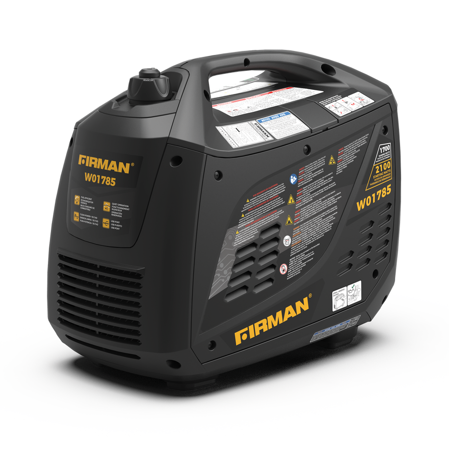FIRMAN® Inverter Portable Generator 2100W Recoil Start with CO Alert #W01785