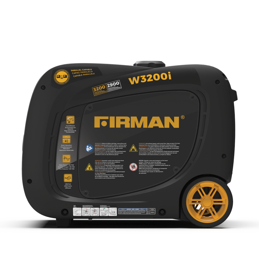 FIRMAN® Inverter Portable Generator 3200W Recoil Start #W02981