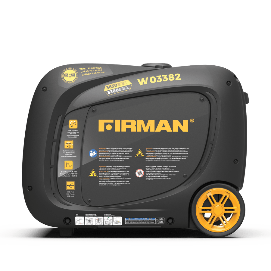 FIRMAN® Gas Inverter Portable Generator 3650W Electric Start #W03382