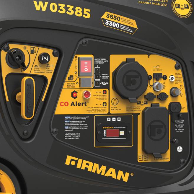 FIRMAN® Inverter Portable Generator 3650W With CO Alert #W03385