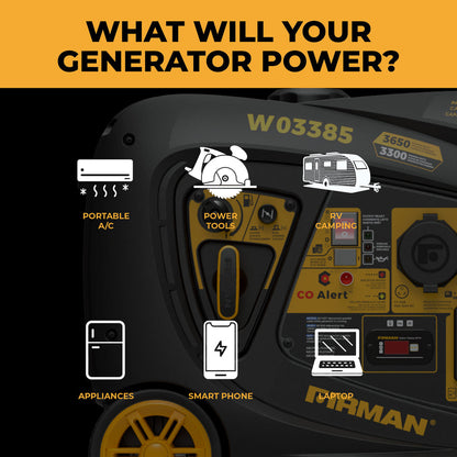 FIRMAN® Inverter Portable Generator 3650W With CO Alert #W03385