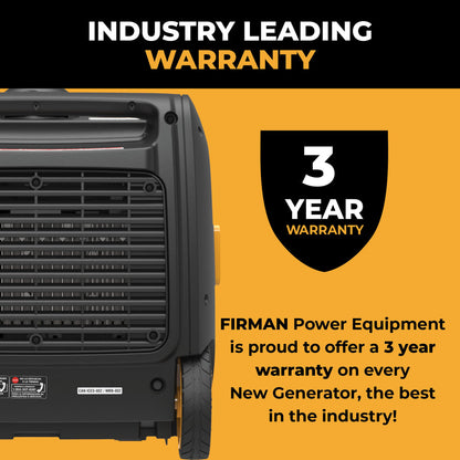 FIRMAN® Inverter Portable Generator 3650W With CO Alert #W03385