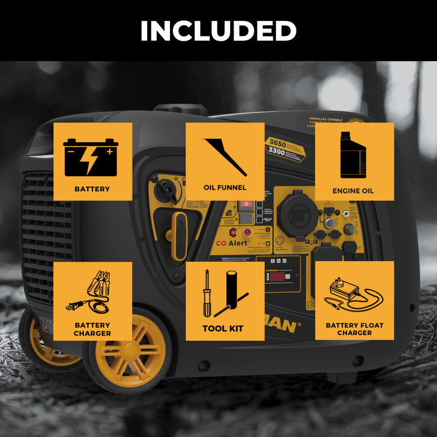 FIRMAN® Inverter Portable Generator 3650W With CO Alert #W03385