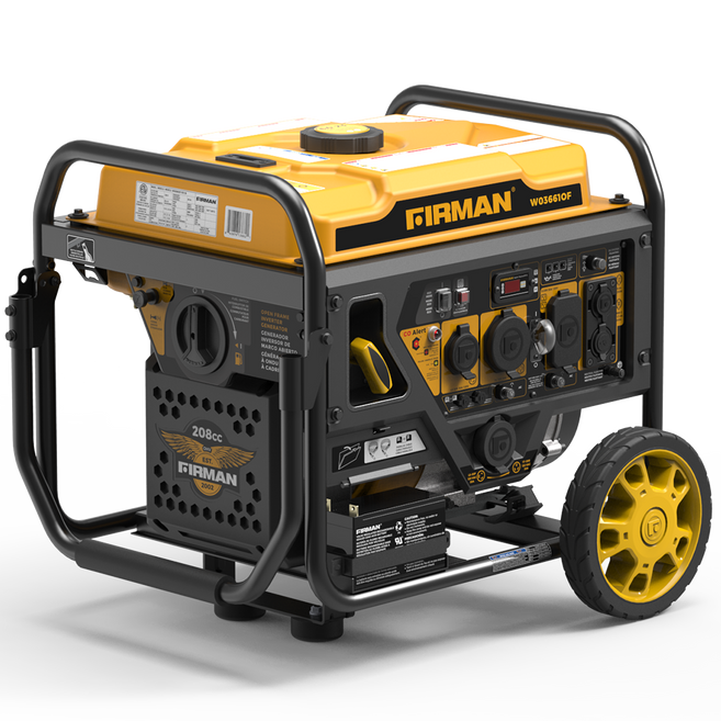 FIRMAN® Inverter Open Frame Portable Generator 4500W Recoil Start with CO Alert #W03661OF