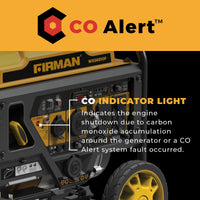 FIRMAN® Inverter Open Frame Portable Generator 4500W Recoil Start with CO Alert #W03661OF