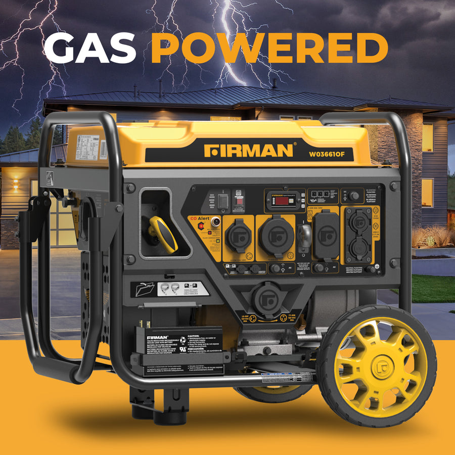 FIRMAN® Inverter Open Frame Portable Generator 4500W Recoil Start with CO Alert #W03661OF