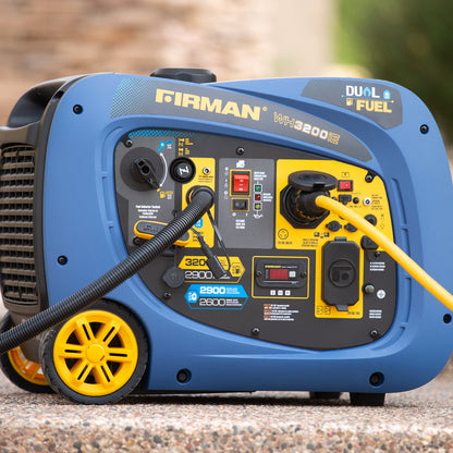 FIRMAN® Dual Fuel Inverter Portable Generator 3200W Electric Start #WH02942