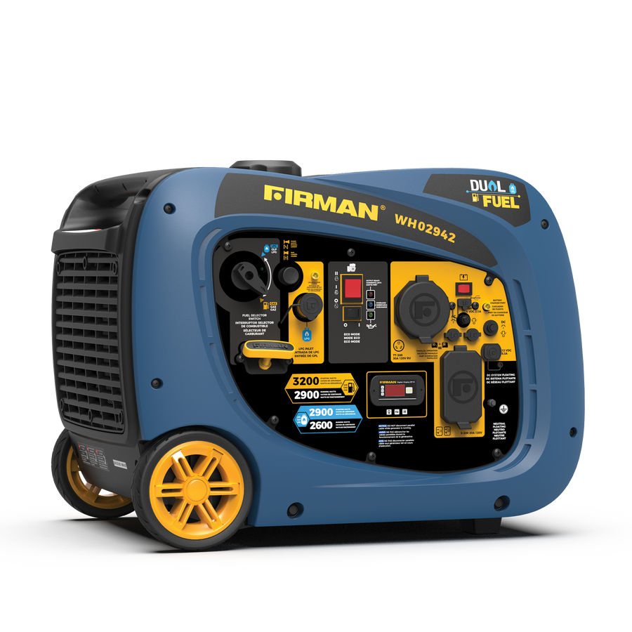 FIRMAN® Dual Fuel Inverter Portable Generator 3200W Electric Start #WH02942