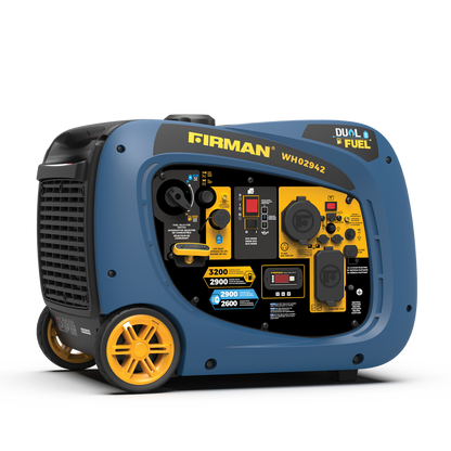 FIRMAN® Dual Fuel Inverter Portable Generator 3200W Electric Start #WH02942