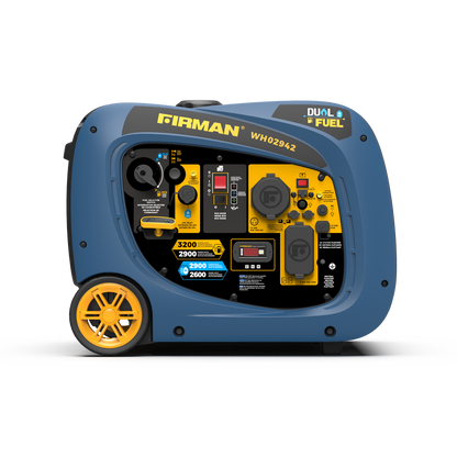 FIRMAN® Dual Fuel Inverter Portable Generator 3200W Electric Start #WH02942
